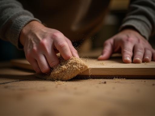 Skilled craftsman working on furniture in a workshop