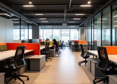 Modern office furniture for a tech startup